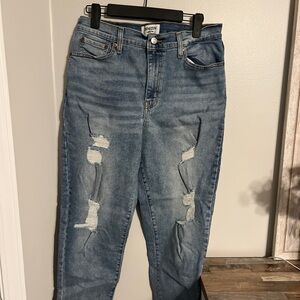 Denizen from Levi's High Rise Blue Jeans Distressed